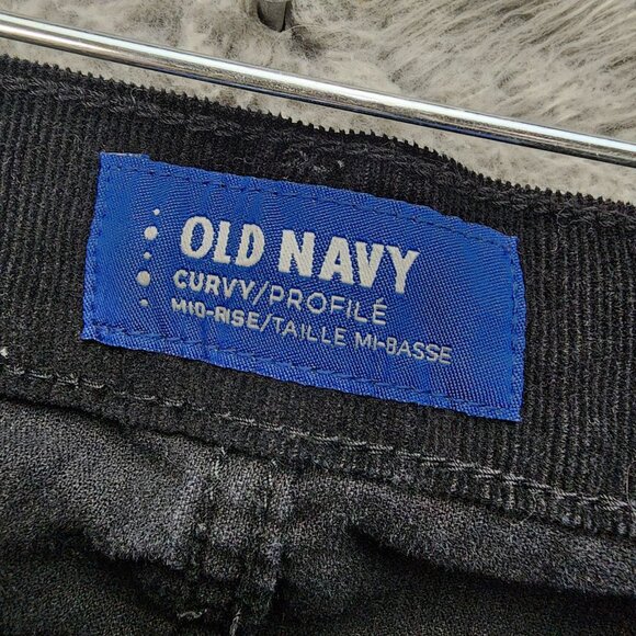 Old Navy Jeans Womens 8 Tall Black Stretch Mid Rise Curvy *GUC* - Picture 3 of 12